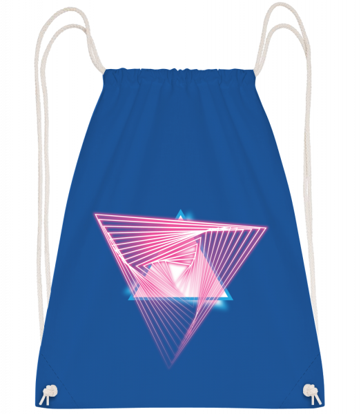 Laser Triangles - Drawstring Backpack - Royal blue - Vorn