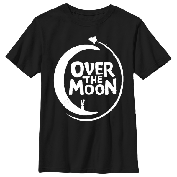 Netflix - Over The Moon - Logo Solid - Kids T-Shirt - Black - Front