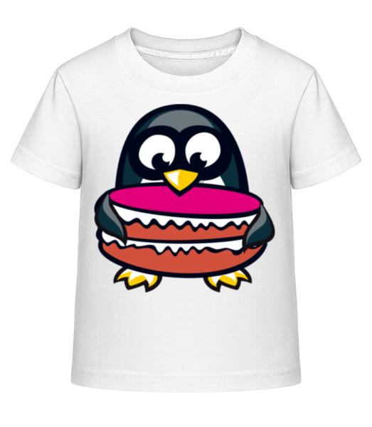 Penguin Cake - Kid's Shirtinator T-Shirt - White - Front