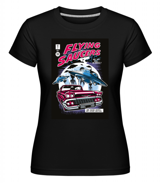 Flying Saucers -  Shirtinator Women's T-Shirt - Black - Vorn