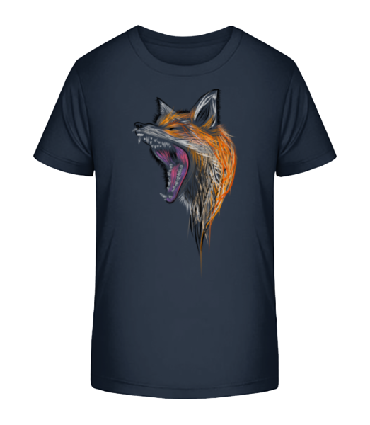 Howling Fox - Kid's Bio T-Shirt Stanley Stella - Navy - Front