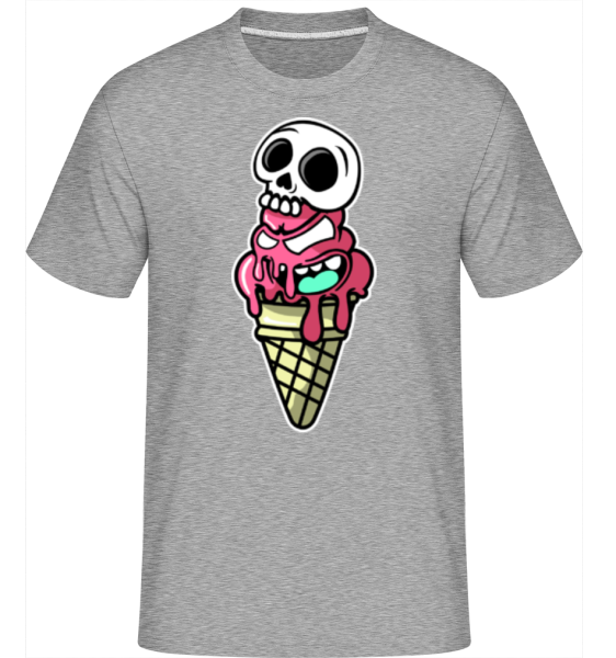 Skull Ice Cream -  Shirtinator Men's T-Shirt - Heather grey - Front