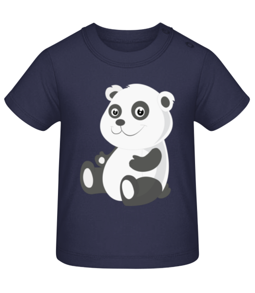 Panda Comic - Baby T-Shirt - Navy - Front