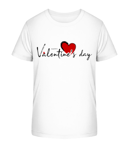 Valentines Day - Kid's Bio T-Shirt Stanley Stella - White - Front
