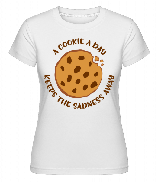 A Cookie A Day -  Shirtinator Women's T-Shirt - White - Vorn