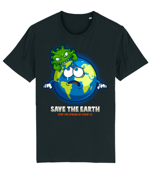 Save The World - Men's Organic T-Shirt Stanley Stella - Black - Front