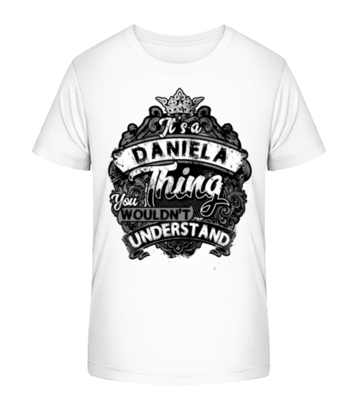 It's A Daniela Thing - Kid's Bio T-Shirt Stanley Stella - White - Front
