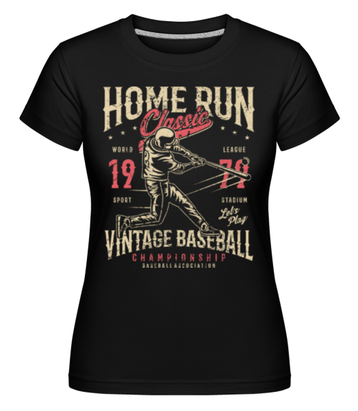 Home Run Classic -  Shirtinator Women's T-Shirt - Black - Front