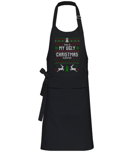 This Is My Ugly Christmas Sweater - Professional Apron - Black - Front