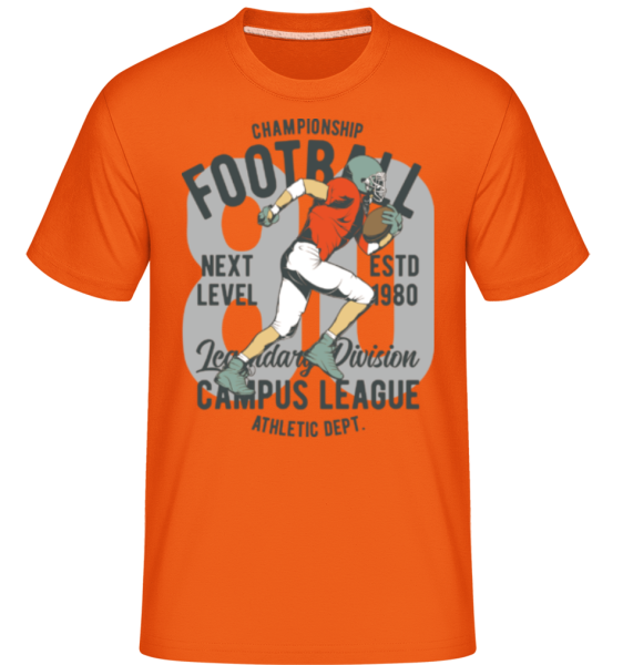Champion Football -  Shirtinator Men's T-Shirt - Orange - Front