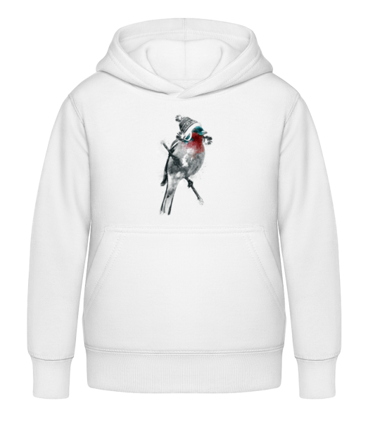 Christms Bird - Kid's Hoodie - White - Front