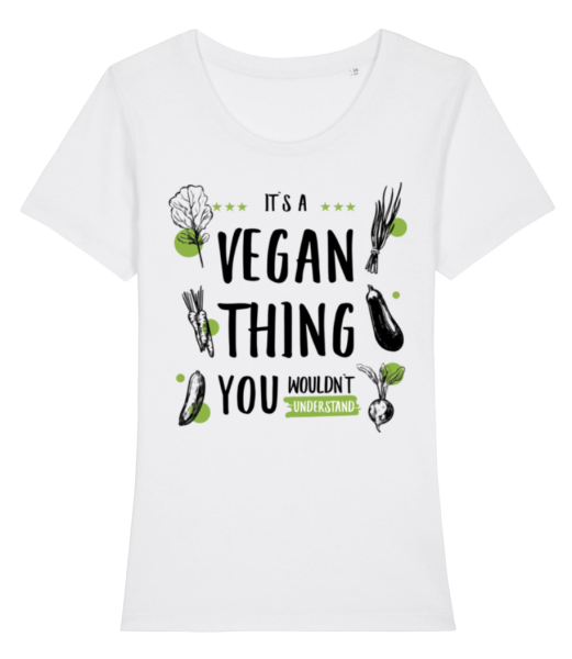 It's A Vegan Thing - Women's Organic T-Shirt Stanley Stella - White - Front