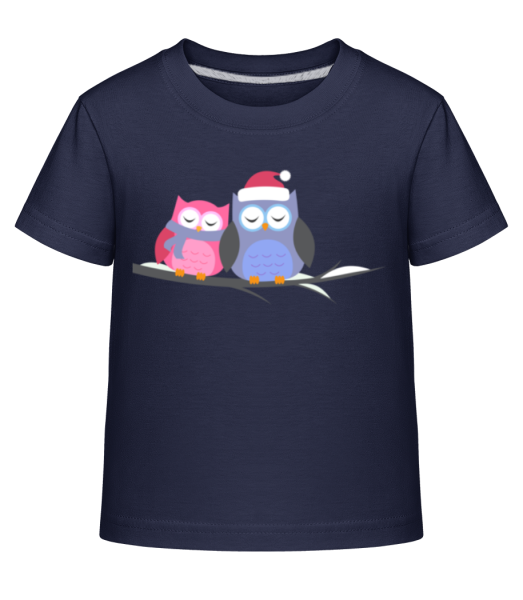 Christmas Owls - Kid's Shirtinator T-Shirt - Navy - Front
