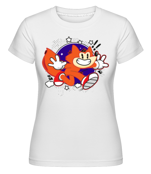 Retro Fox -  Shirtinator Women's T-Shirt - White - Front