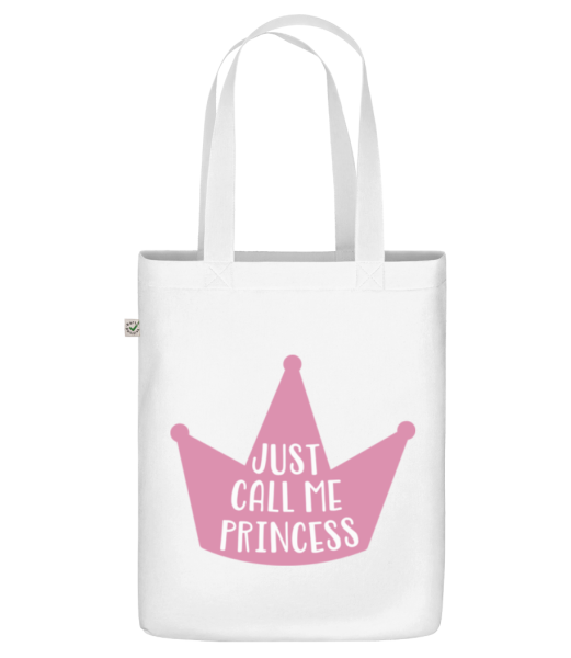 Call Me Princess - Organic tote bag - White - Front