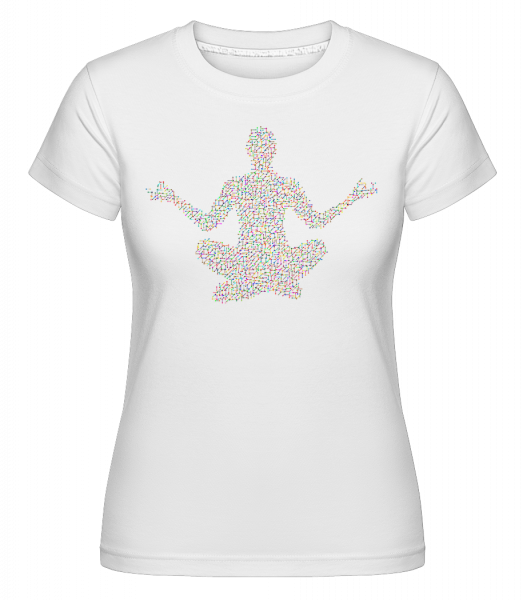 Geometric Yoga -  Shirtinator Women's T-Shirt - White - Vorn