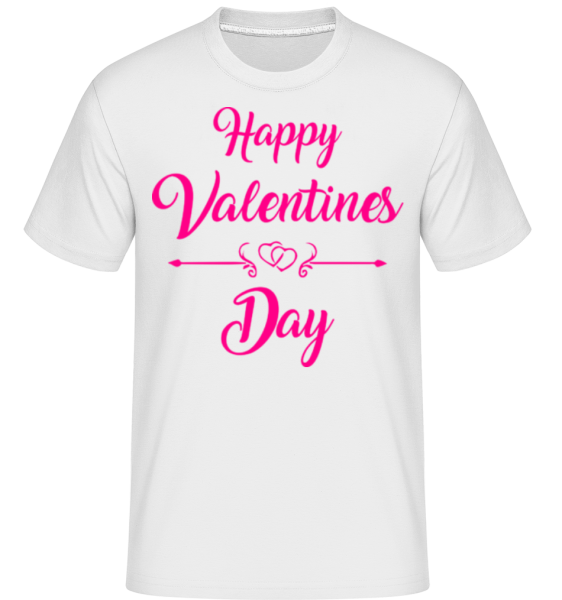 Happy Valentines Day -  Shirtinator Men's T-Shirt - White - Front