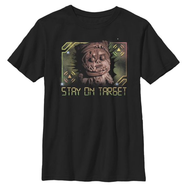 Star Wars - Squadrons - Ewoks Stay on Target - Kids T-Shirt - Black - Front