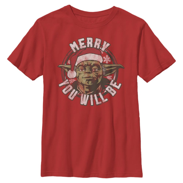 Star Wars - Yoda Believe You Must - Christmas - Kids T-Shirt - Red - Front