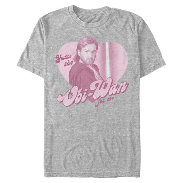 Star Wars - Obi-Wan Wan For Me - Valentine's Day - Men's T-Shirt - Heather grey - Front