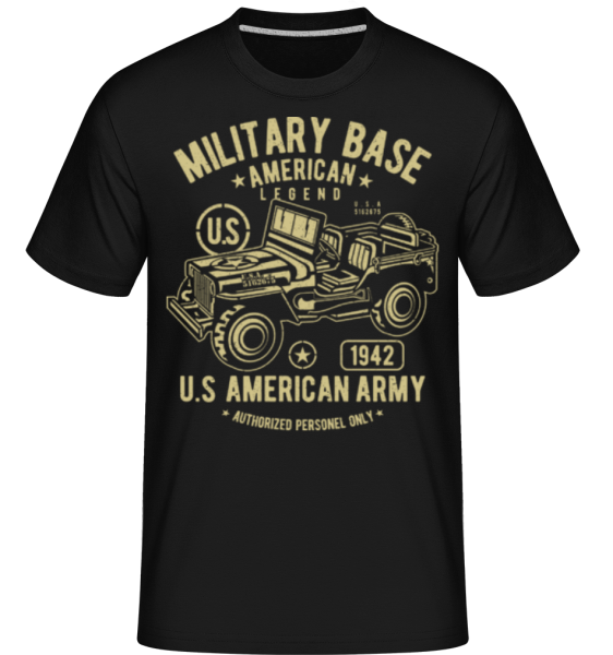 American Army Jeep -  Shirtinator Men's T-Shirt - Black - Front