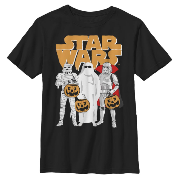 Star Wars - Stormtrooper Trick or Treat - Halloween - Kids T-Shirt - Black - Front