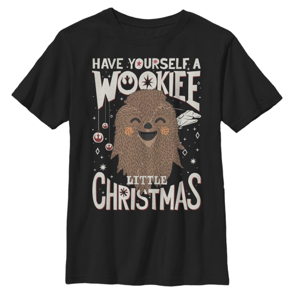 Star Wars - Chewbacca Wookie Christmas - Christmas - Kids T-Shirt - Black - Front
