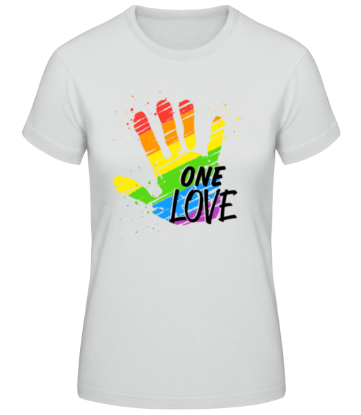 One Love Handprint - Women's Basic T-Shirt - Heather grey - Front