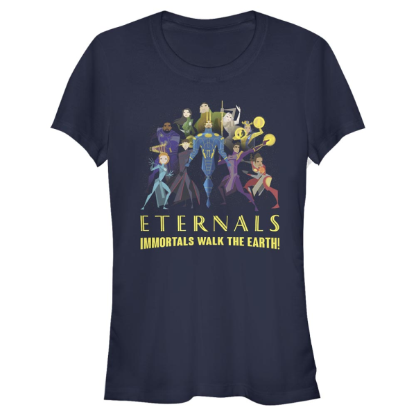 Marvel - Eternals - Group Shot - Women's T-Shirt - Navy - Front
