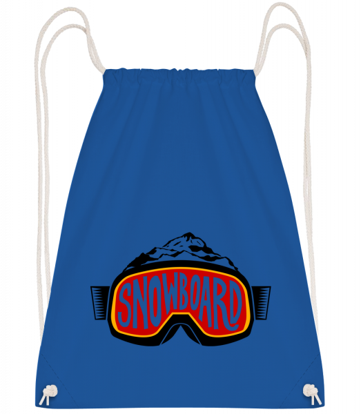 Snowboarding Logo - Drawstring Backpack - Royal blue - Vorn