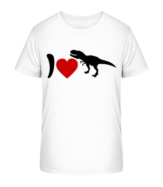 I Love T-Rex - Kid's Bio T-Shirt Stanley Stella - White - Front