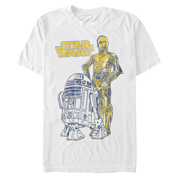Star Wars - R2-D2 & C-3PO Oversized Droid Friends - Men's T-Shirt - White - Front
