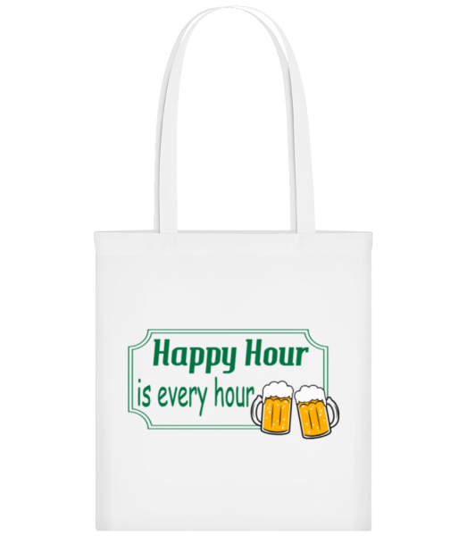 Happy Hour Is Every Hour Sign Green - Tote Bag - White - Front
