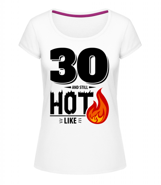 30 And Still Hot - Megan Crewneck T-Shirt - White - Vorn