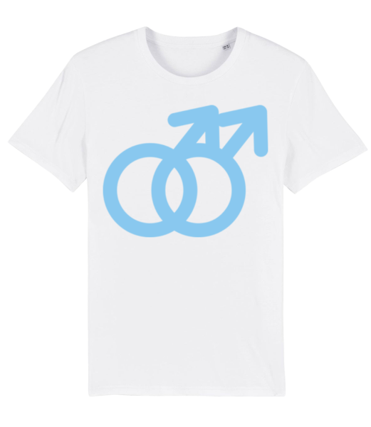 Male Love Icon - Men's Organic T-Shirt Stanley Stella - White - Front