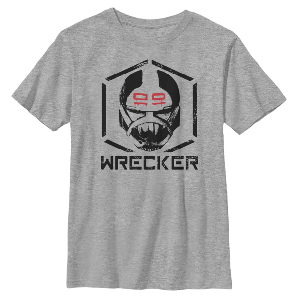 Star Wars - The Bad Batch - Big Face Wrecker - Kids T-Shirt - Heather grey - Front
