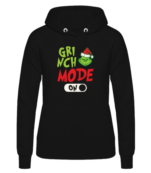 Grinch Mode On - Women's Hoodie - Black - Front