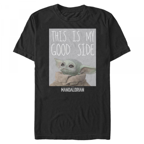 Star Wars - The Mandalorian - The Child Good Side - Men's T-Shirt - Black - Front