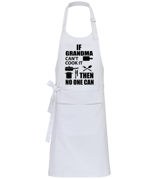 If Grandma Can't Cook It - Professional Apron - White - Front