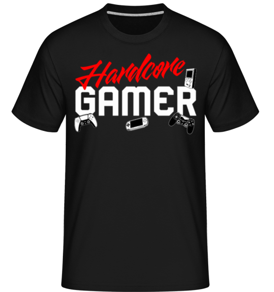 Hardcore Gamer -  Shirtinator Men's T-Shirt - Black - Front