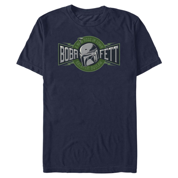 Star Wars - Book of Boba Fett - Logo New Boss - Men's T-Shirt - Navy - Front