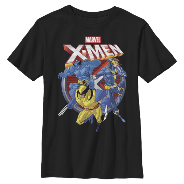 Marvel - Group Shot Duo - Kids T-Shirt - Black - Front