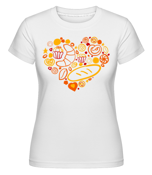 Breakfast Heart -  Shirtinator Women's T-Shirt - White - Front