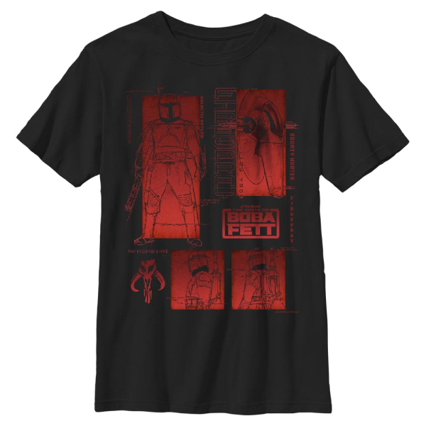 Star Wars - Book of Boba Fett - Boba Fett Living Legend - Kids T-Shirt - Black - Front
