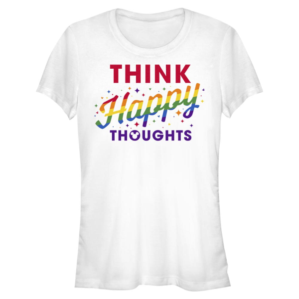 Disney Classics - Peter Pan - Text Happy Thoughts - Women's T-Shirt - White - Front