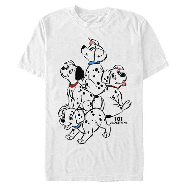 Disney Classics - 101 Dalmatians - Skupina Big Pups - Men's T-Shirt - White - Front