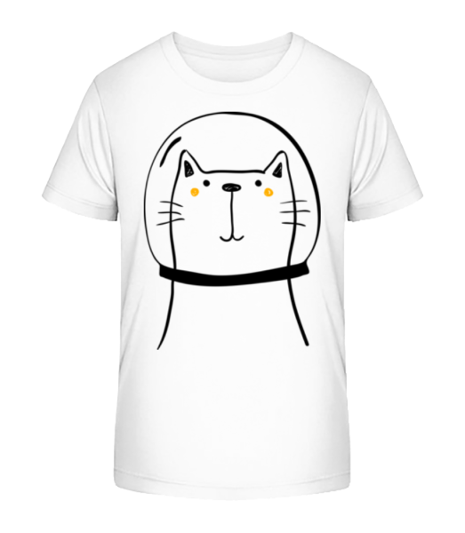 Space Katze - Kid's Bio T-Shirt Stanley Stella - White - Front