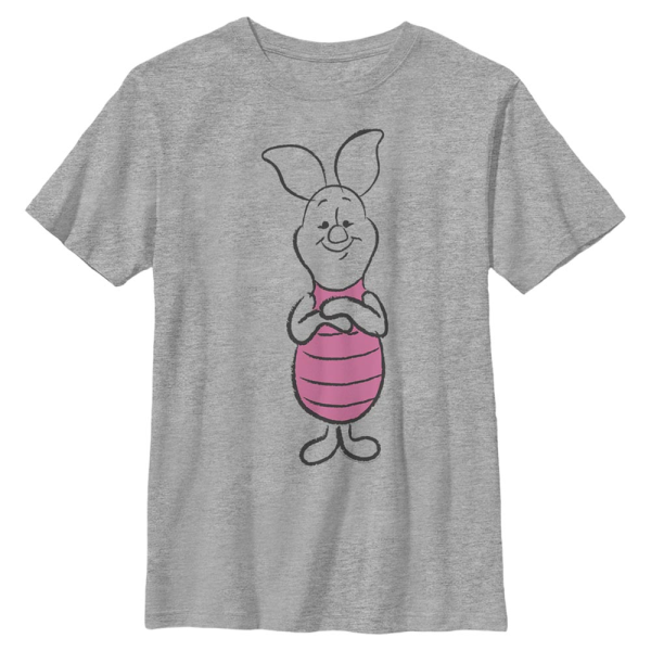 Disney - Winnie the Pooh - Prasátko Basic Sketch - Kids T-Shirt - Heather grey - Front