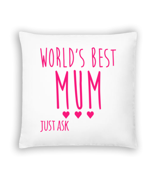 World's Best Mum - Cushion - White - Front