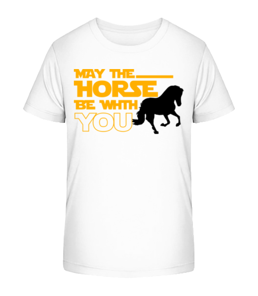 May The Horse Be With You - Kid's Bio T-Shirt Stanley Stella - White - Front